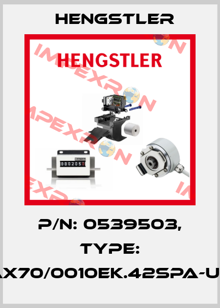 p/n: 0539503, Type: AX70/0010EK.42SPA-U0 Hengstler