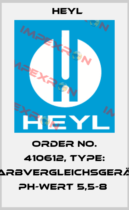 Order No. 410612, Type: Farbvergleichsgerät pH-Wert 5,5-8  Heyl