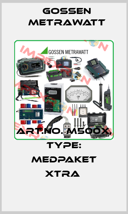Art.No. M500X, Type: MEDpaket XTRA  Gossen Metrawatt