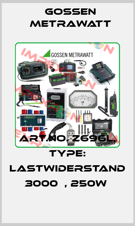 Art.No. Z696L, Type: Lastwiderstand 3000Ω, 250W  Gossen Metrawatt