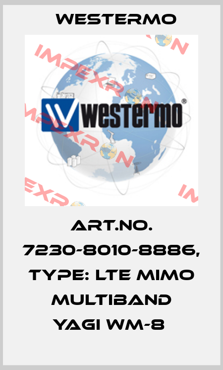 Art.No. 7230-8010-8886, Type: LTE MIMO Multiband Yagi WM-8  Westermo