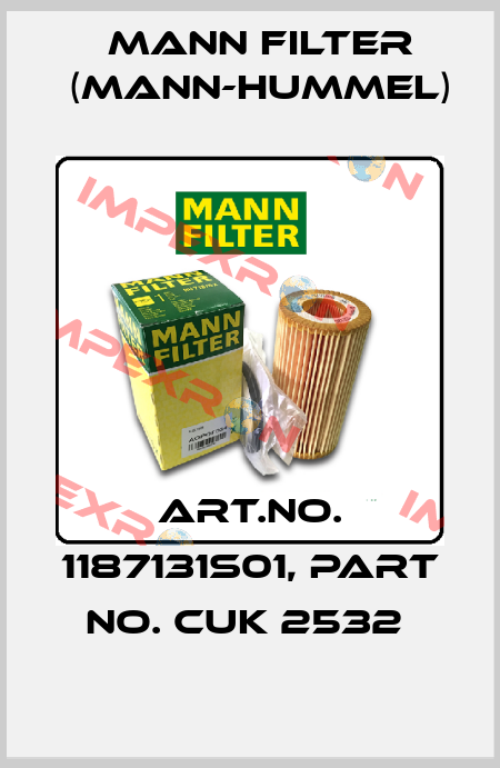 Art.No. 1187131S01, Part No. CUK 2532  Mann Filter (Mann-Hummel)