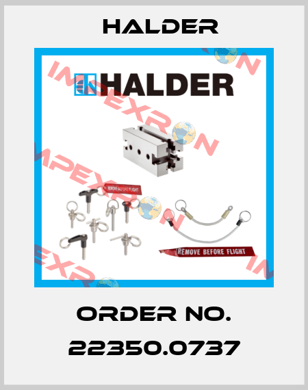 Order No. 22350.0737 Halder