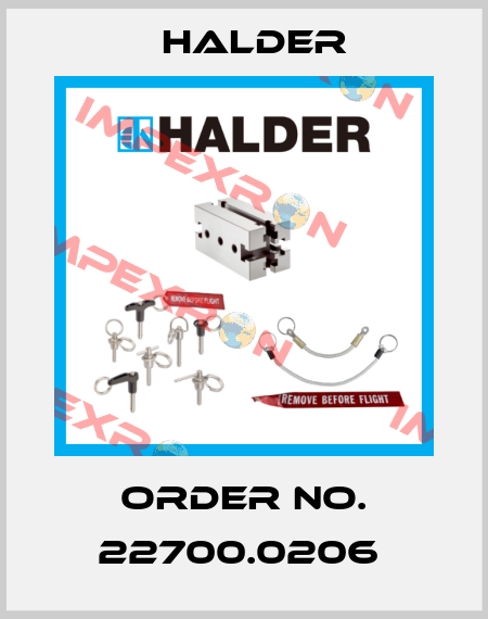 Order No. 22700.0206  Halder