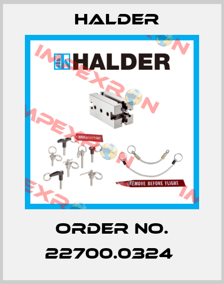 Order No. 22700.0324  Halder