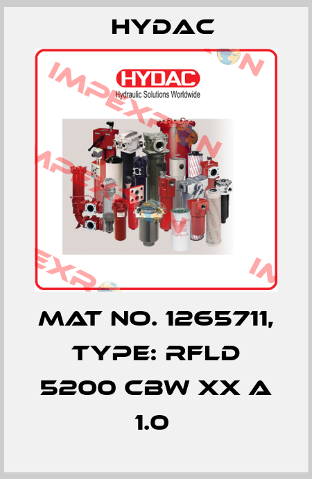 Mat No. 1265711, Type: RFLD 5200 CBW XX A 1.0  Hydac