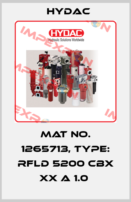 Mat No. 1265713, Type: RFLD 5200 CBX XX A 1.0  Hydac