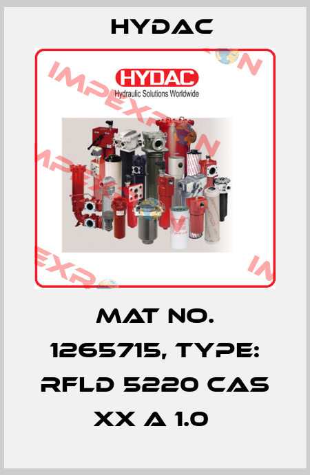 Mat No. 1265715, Type: RFLD 5220 CAS XX A 1.0  Hydac