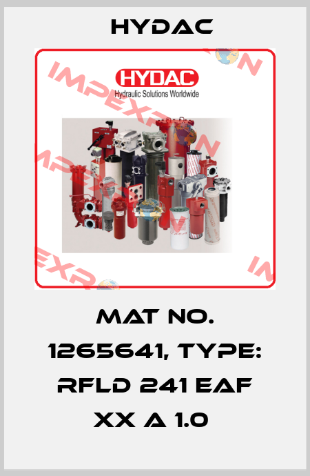 Mat No. 1265641, Type: RFLD 241 EAF XX A 1.0  Hydac