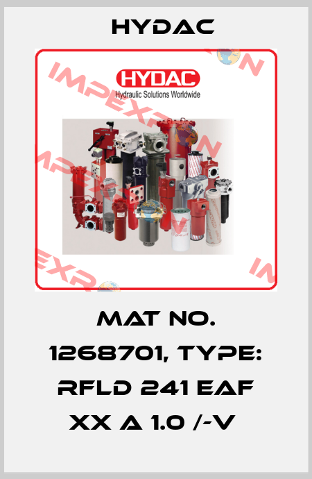 Mat No. 1268701, Type: RFLD 241 EAF XX A 1.0 /-V  Hydac