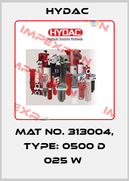Mat No. 313004, Type: 0500 D 025 W  Hydac