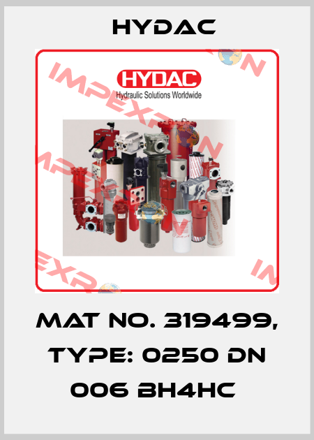 Mat No. 319499, Type: 0250 DN 006 BH4HC  Hydac