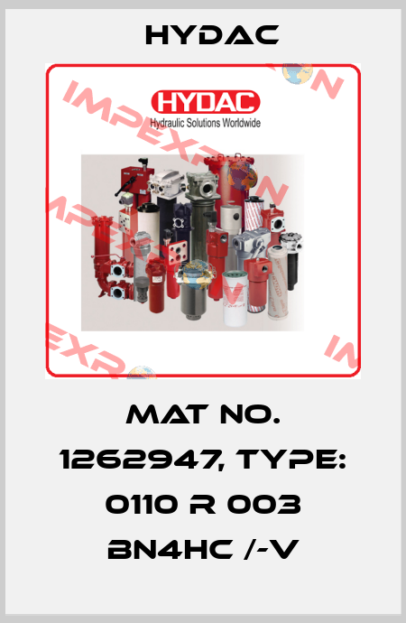 Mat No. 1262947, Type: 0110 R 003 BN4HC /-V Hydac
