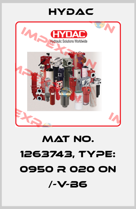 Mat No. 1263743, Type: 0950 R 020 ON /-V-B6 Hydac