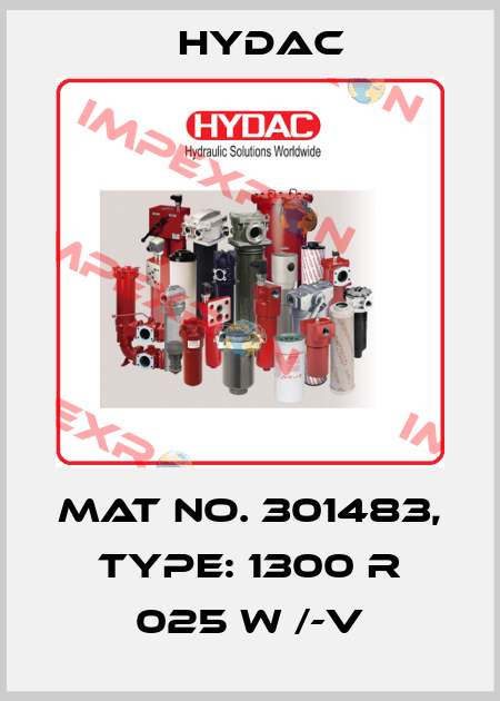 Mat No. 301483, Type: 1300 R 025 W /-V Hydac