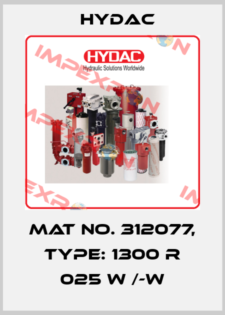 Mat No. 312077, Type: 1300 R 025 W /-W Hydac