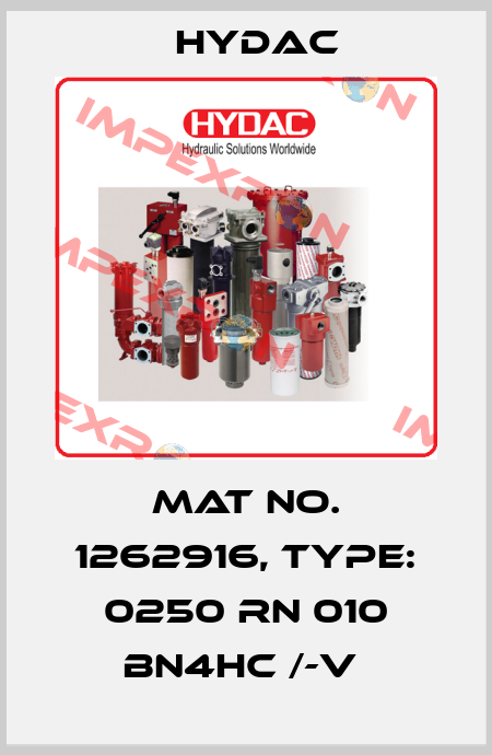 Mat No. 1262916, Type: 0250 RN 010 BN4HC /-V  Hydac
