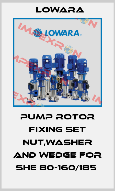 PUMP ROTOR FIXING SET NUT,WASHER and WEDGE for SHE 80-160/185  Lowara