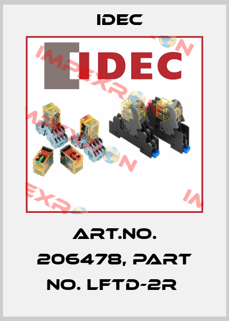Art.No. 206478, Part No. LFTD-2R  Idec