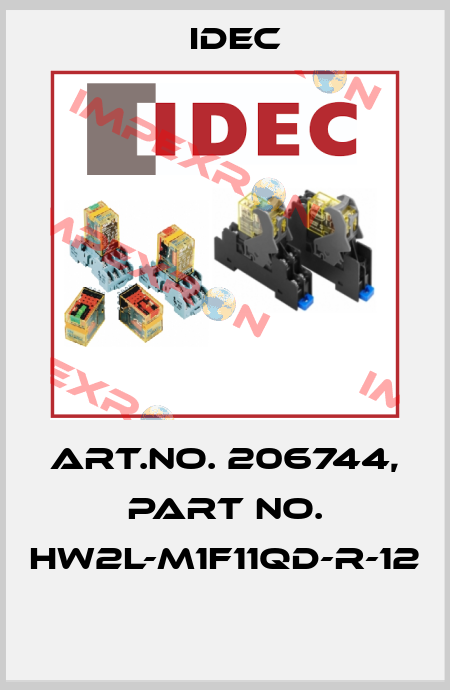 Art.No. 206744, Part No. HW2L-M1F11QD-R-12  Idec