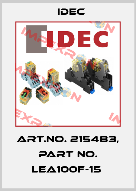 Art.No. 215483, Part No. LEA100F-15  Idec