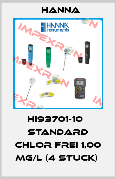 HI93701-10   STANDARD CHLOR FREI 1,00 MG/L (4 STUCK)  Hanna