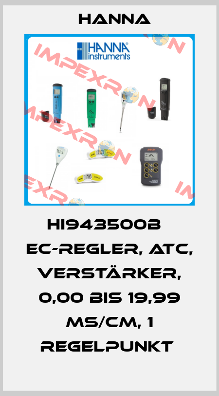 HI943500B   EC-REGLER, ATC, VERSTÄRKER, 0,00 BIS 19,99 MS/CM, 1 REGELPUNKT  Hanna