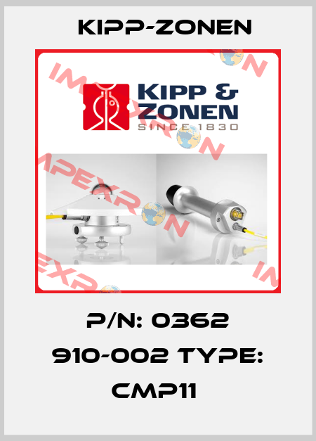 P/N: 0362 910-002 Type: CMP11  Kipp-Zonen