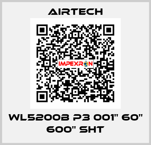 WL5200B P3 001" 60" 600" SHT Airtech