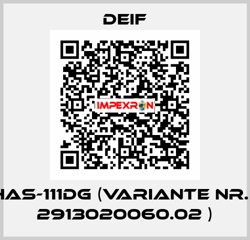 HAS-111DG (Variante Nr. : 2913020060.02 ) Deif