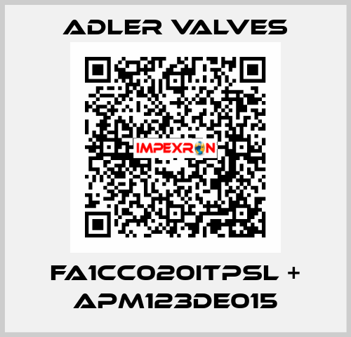 FA1CC020ITPSL + APM123DE015 Adler Valves