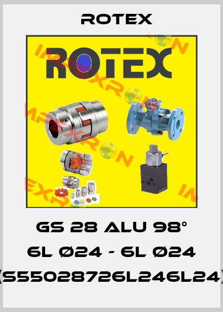 GS 28 Alu 98° 6L Ø24 - 6L Ø24 (S55028726L246L24) Rotex