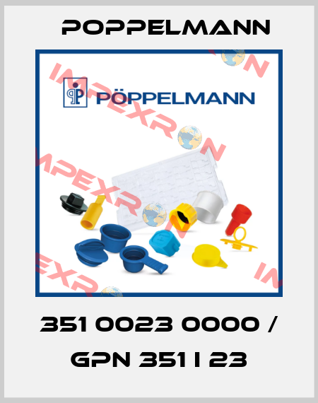 351 0023 0000 / GPN 351 I 23 Poppelmann