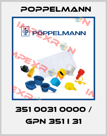 351 0031 0000 / GPN 351 I 31 Poppelmann