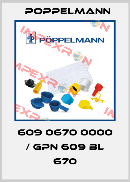 609 0670 0000 / GPN 609 BL 670 Poppelmann