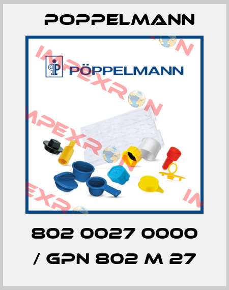802 0027 0000 / GPN 802 M 27 Poppelmann