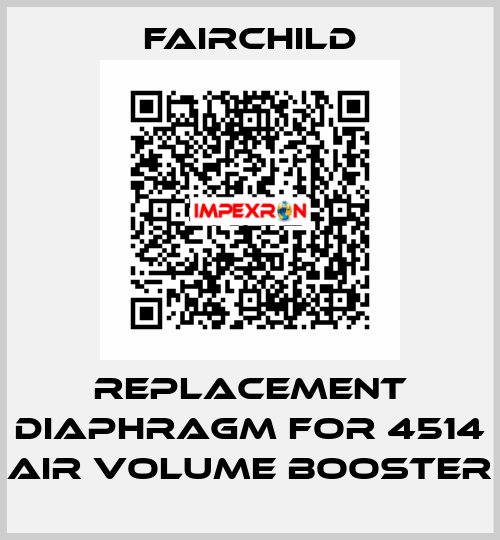 Replacement diaphragm for 4514 Air Volume Booster Fairchild
