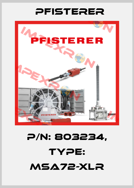 P/N: 803234, Type: MSA72-XLR Pfisterer