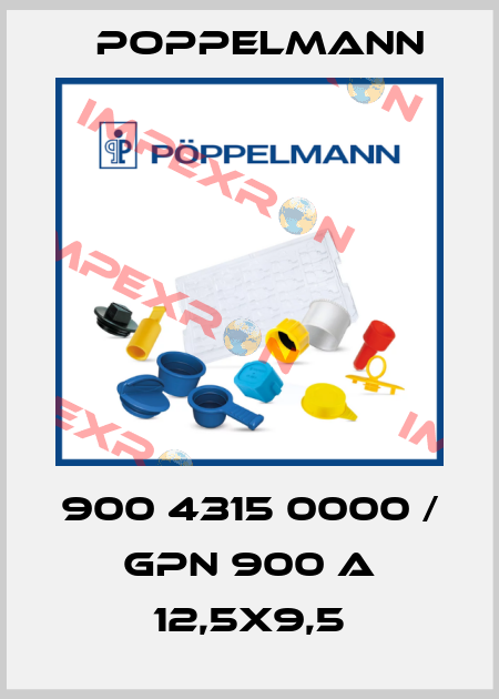 900 4315 0000 / GPN 900 A 12,5x9,5 Poppelmann