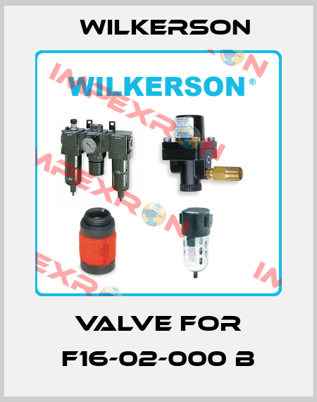 valve for F16-02-000 B Wilkerson