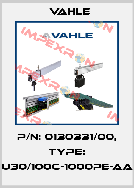 P/n: 0130331/00, Type: U30/100C-1000PE-AA Vahle