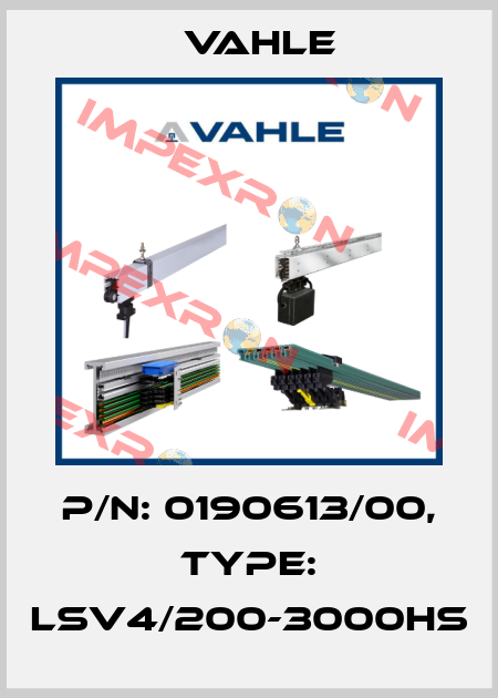 P/n: 0190613/00, Type: LSV4/200-3000HS Vahle