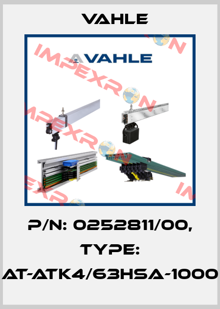 P/n: 0252811/00, Type: AT-ATK4/63HSA-1000 Vahle