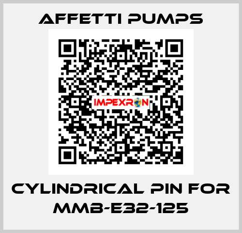 Cylindrical Pin for MMB-E32-125 Affetti pumps