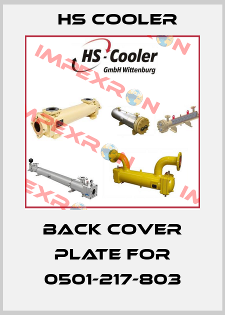 Back Cover Plate for 0501-217-803 HS Cooler