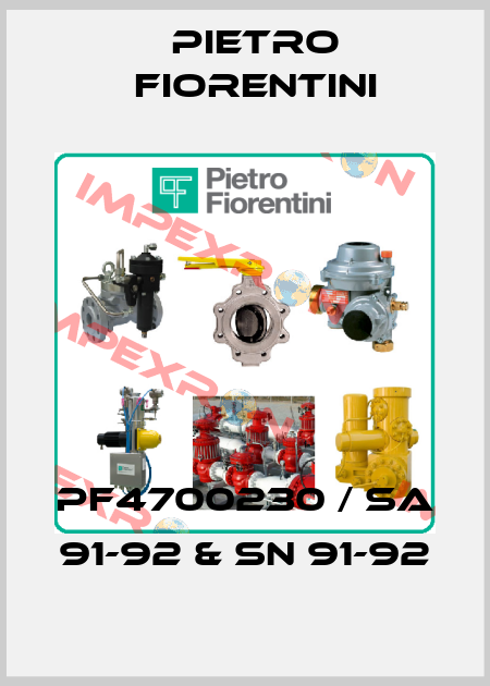 PF4700230 / SA 91-92 & SN 91-92 Pietro Fiorentini