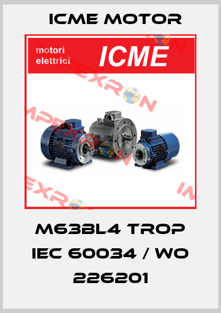 M63BL4 TROP IEC 60034 / WO 226201 Icme Motor