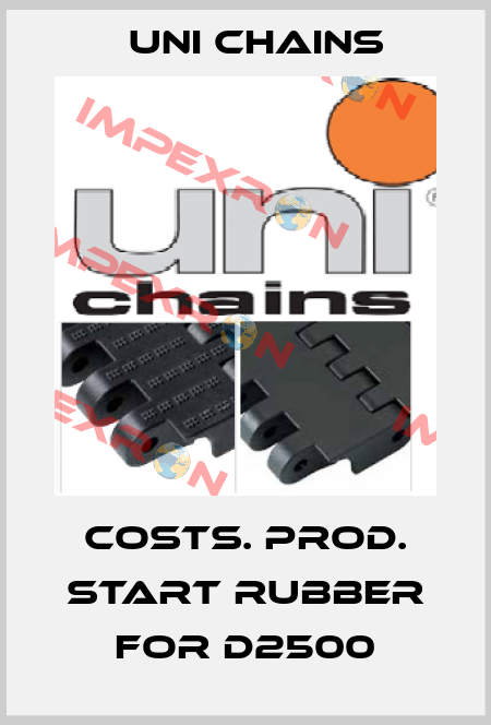 COSTS. PROD. START RUBBER for D2500 Uni Chains
