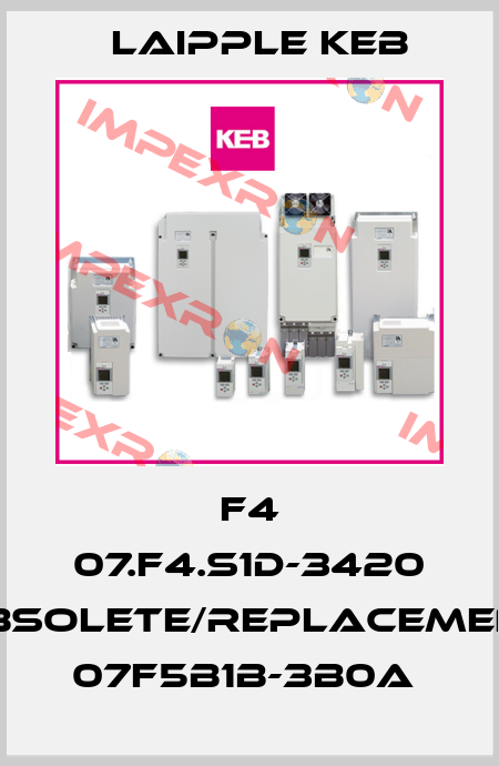 F4 07.F4.S1D-3420 obsolete/replacement 07F5B1B-3B0A  LAIPPLE KEB