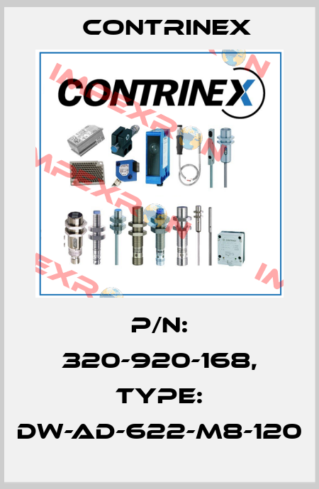 p/n: 320-920-168, Type: DW-AD-622-M8-120 Contrinex